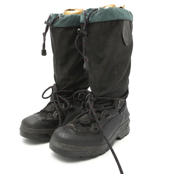 Vintage Sorel Snowfox TR Lined Winter Boots Leather Rubber Kaufman Canada Black - Picture 4 of 16